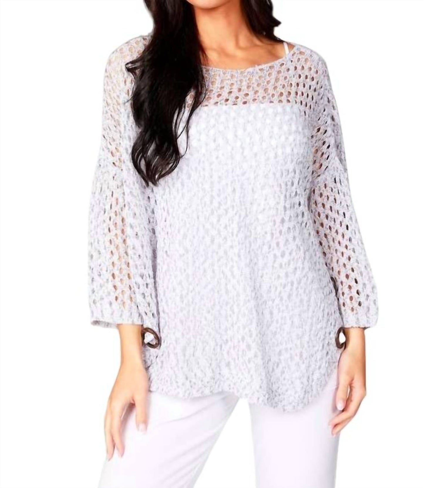 French Kyss - Aimee Wooden Button Poncho