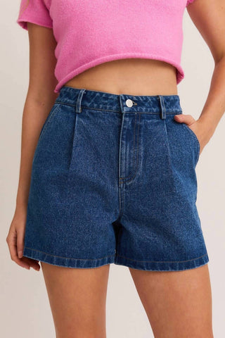 Le Lis - Alyx Pleated Denim Shorts