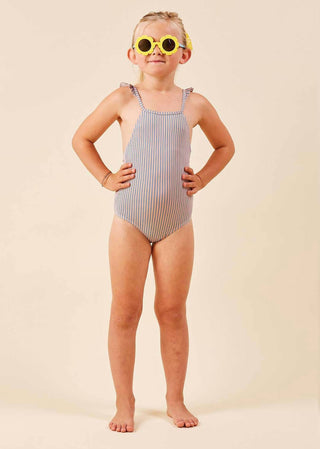 Arsène Et Les Pipelettes - Girls Striped Swimsuit