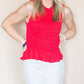 Anniewear - All American Flare Sleeveless Peplum Top
