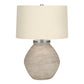 Lighting, 25'h, Table Lamp, Cream Concrete, Beige Shade, Contemporary