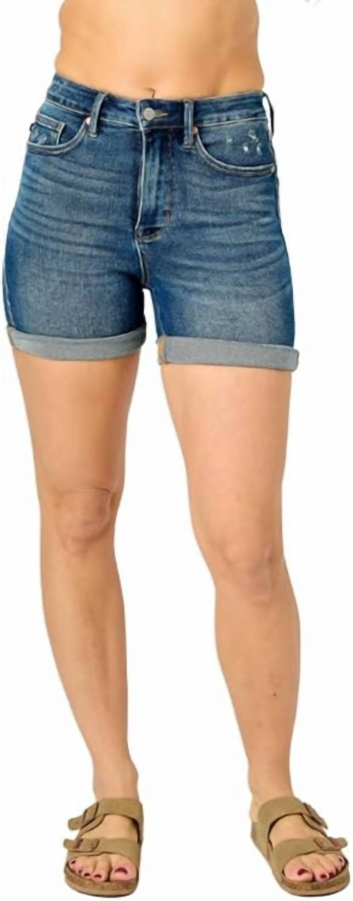 Judy Blue - High Rise Control Top Cuffed Shorts