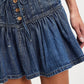 Free People - Roselle Denim Mini Skirt