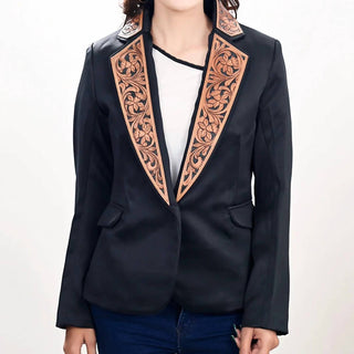 American Darling - Leather Lapel Blazer