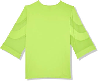 Multiples - Color Block Knit and Mesh Top