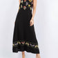 Paparazzi - Linen Blend Embroidered Maxi Dress