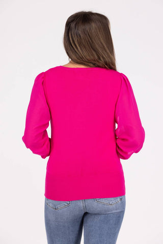 Apricot - Puff Long Sleeve Top