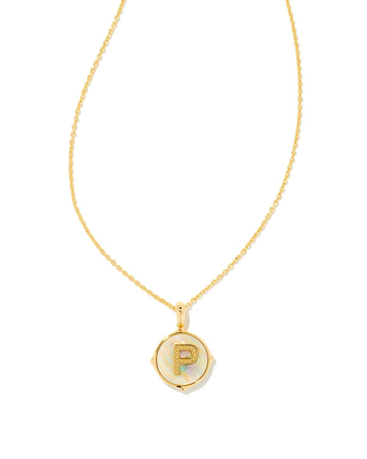 Kendra Scott - Women's Letter P Disc Pendant Necklace