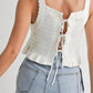 Mable - Crochet Ruffle Hem Top