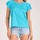 Elan - Flouncy Sleeve Tee Top