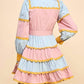 Tcec - Striped Scallop Dress