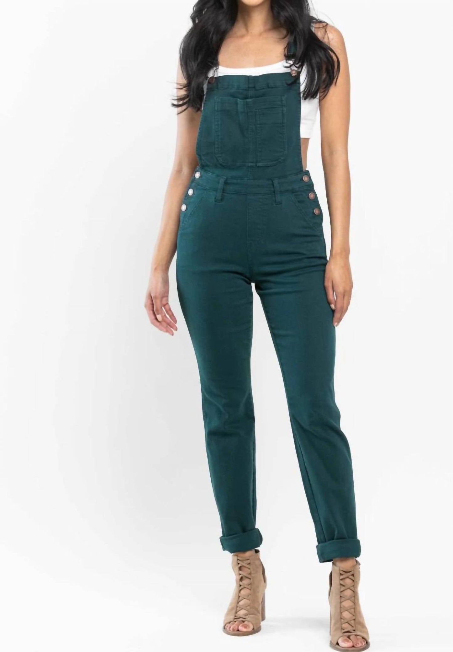 Judy Blue - Garment Dyed Double Cuff Overalls