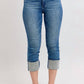 Judy Blue - Skinny Cuff Capris Jeans - Plus