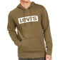Levi's Men's Burndlen Fleece Logo Hoodie Olvie Size Extra Large