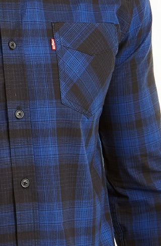 Levi's Men's Chama Plaid Shirt Caviar Size Extra Large