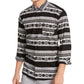 Levi's Men's Norte Regular-Fit Geo-Stripe Shirt Black Size Extra Large