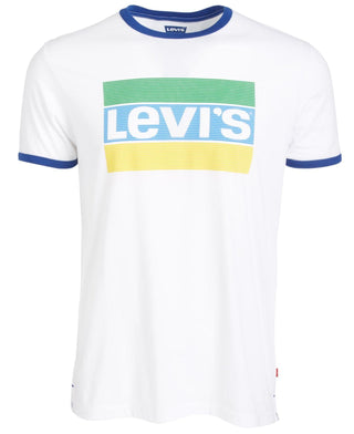 Levi's Men's Teesdale Logo T-Shirt White Size Large