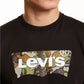 Levi's Men's Long-Sleeve Camo Logo T-Shirt Black Size Large