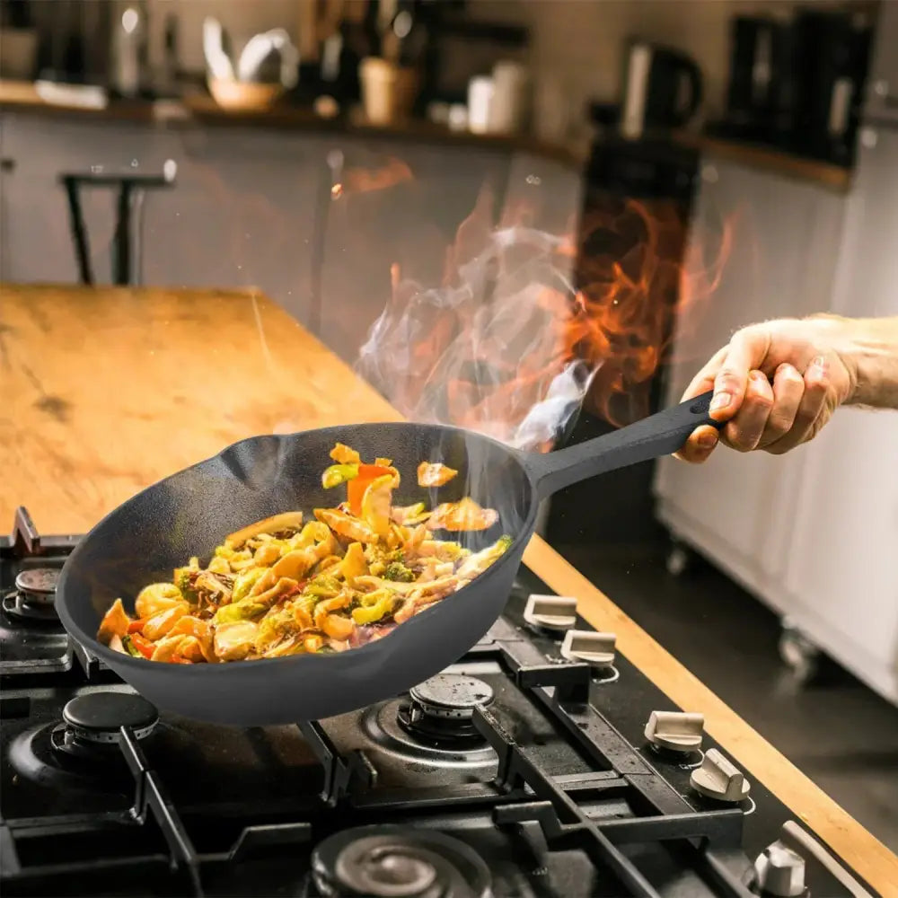 3-piece Pre-seasoned Cast Iron Skillet Set