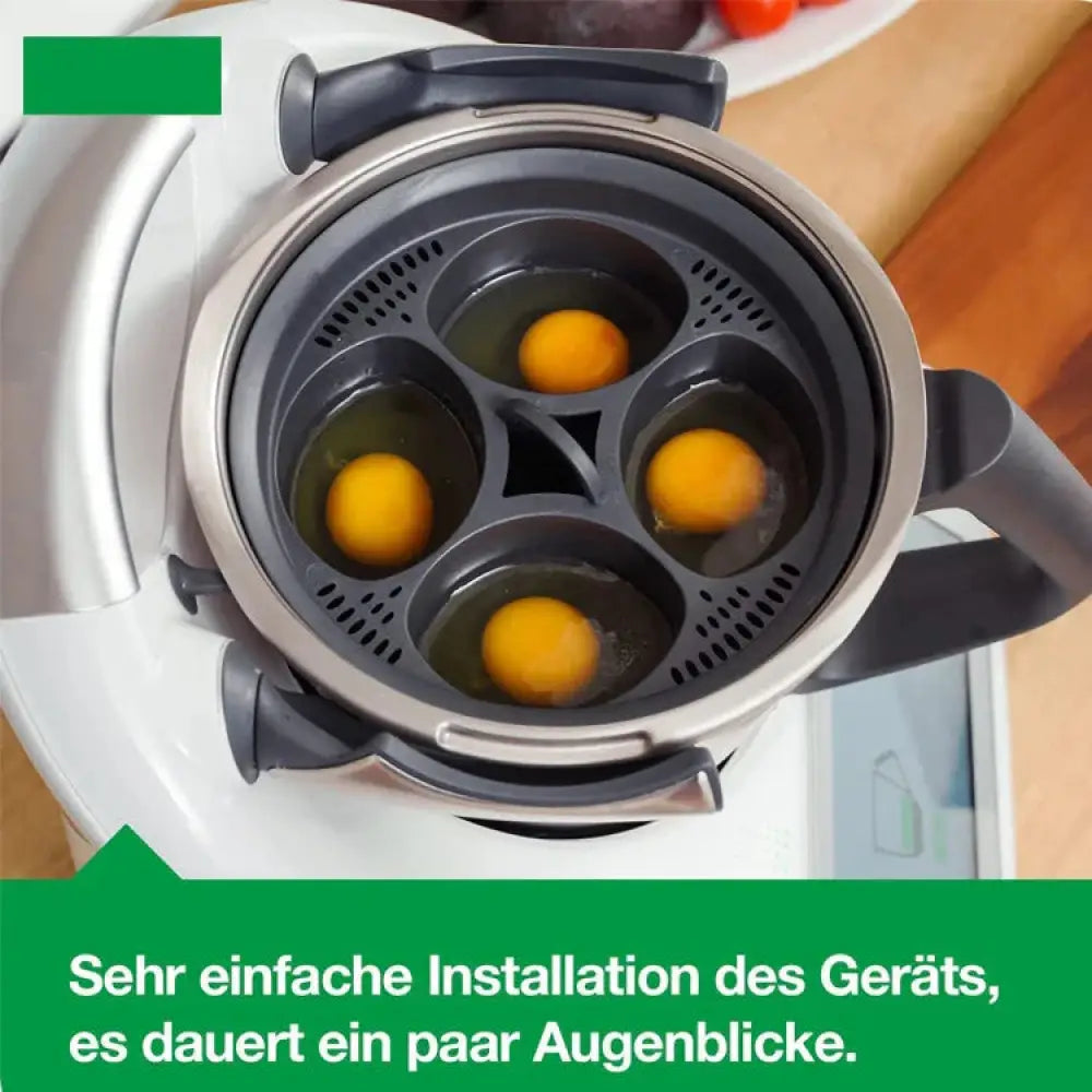 4-in-1 Silicone Egg Poacher and Steamer Mold Set