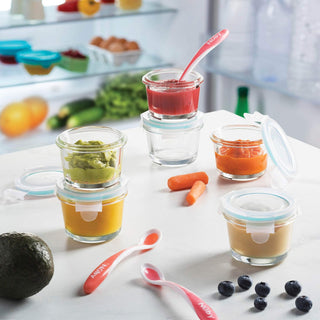 4 Oz Glass Food Containers - 6 Piece Set