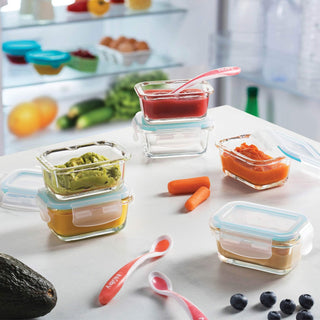 4 Oz Glass Food Containers - 6 Piece Set