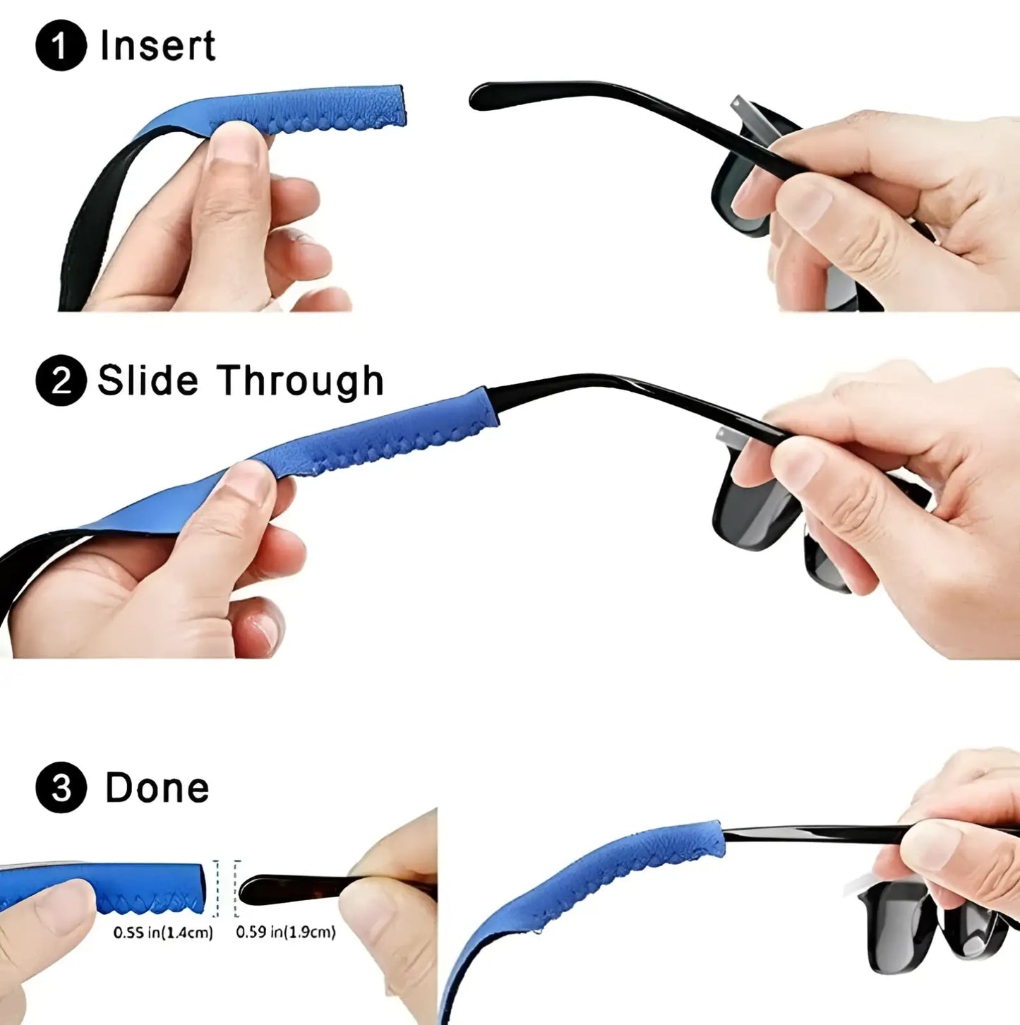 4-pack Adjustable Sports Sunglasses Straps and Eyewear Lanyards