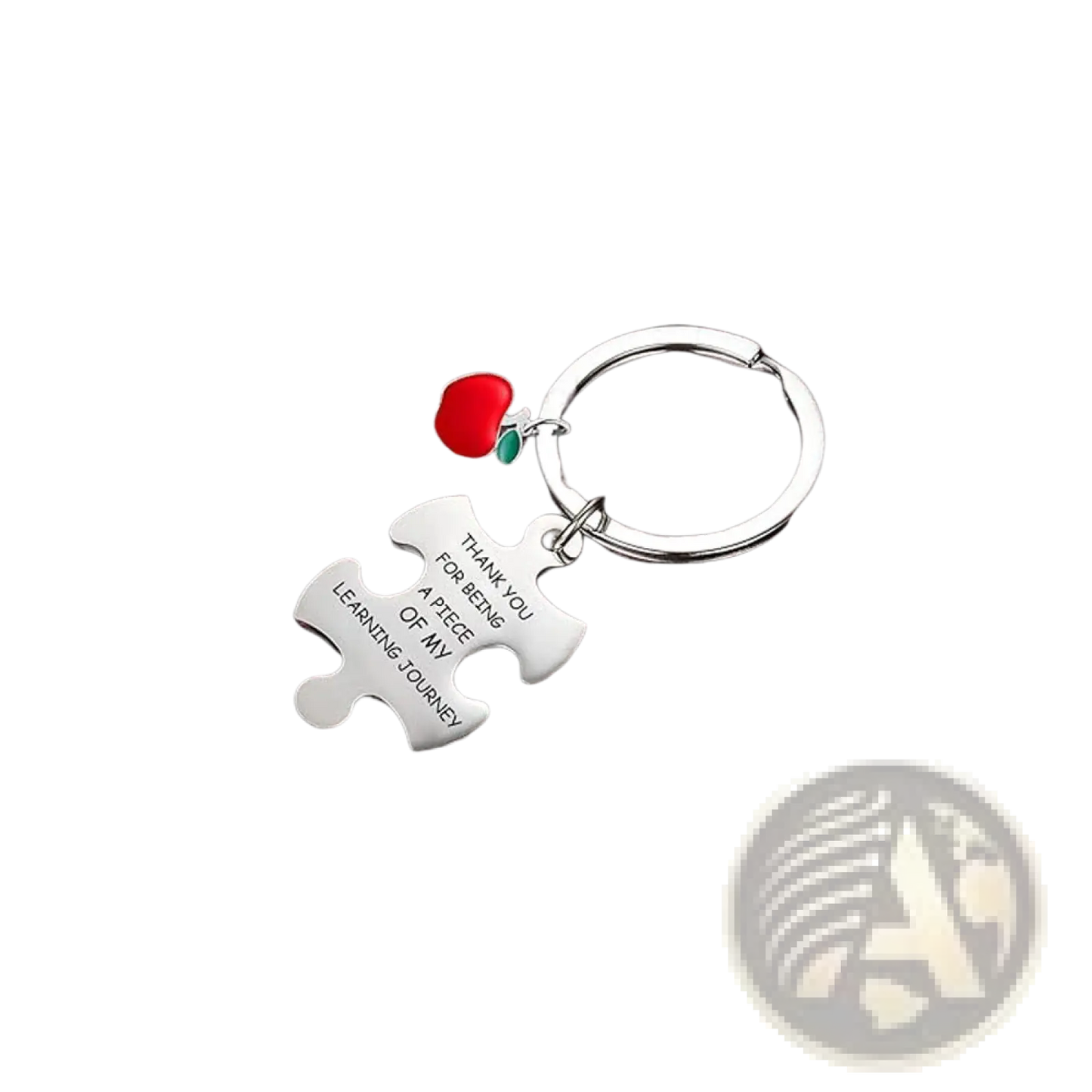 4 Piece Stainless Steel Teacher Appreciation Keychain Set