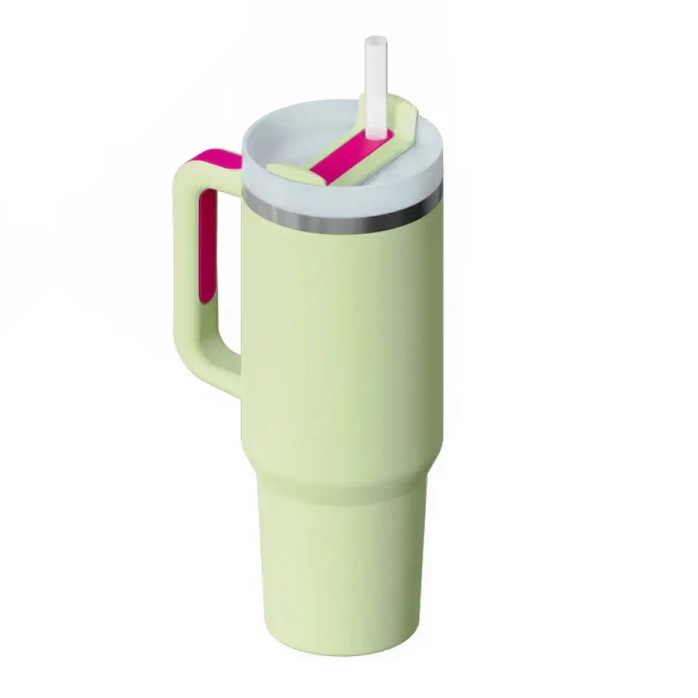 Arbaglobal 40 Oz Insulated Tumbler with Handle and Straw