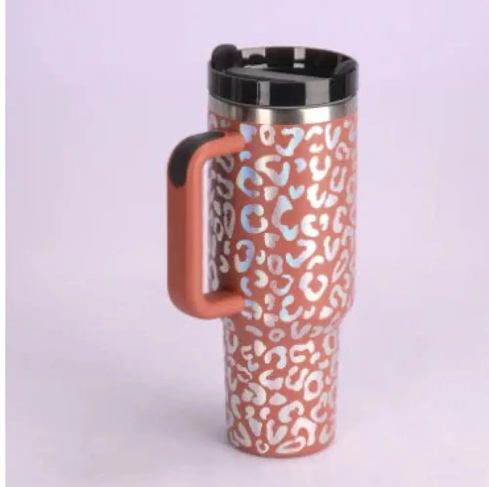Arbaglobal 40 Oz Insulated Tumbler with Handle and Straw