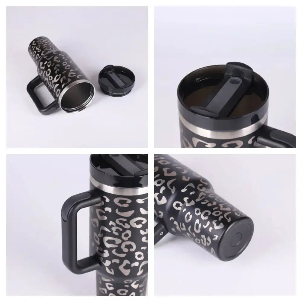 Arbaglobal 40 Oz Insulated Tumbler with Handle and Straw