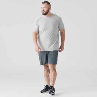 Light Heather Gray Active Crew Neck T-Shirt