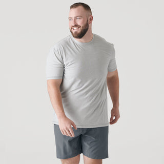 Light Heather Gray Active Crew Neck T-Shirt