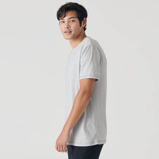 Light Heather Gray Active Crew Neck T-Shirt