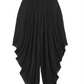 Balmain Woman's Draped Knitted Wide leg Pants Black Size 38