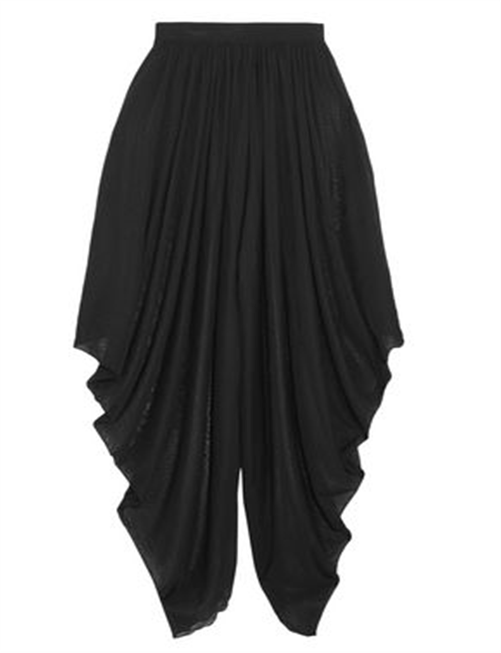 Balmain Woman's Draped Knitted Wide leg Pants Black Size 38