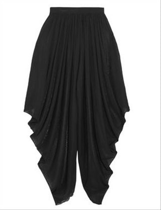 Balmain Woman's Draped Knitted Wide leg Pants Black Size 38