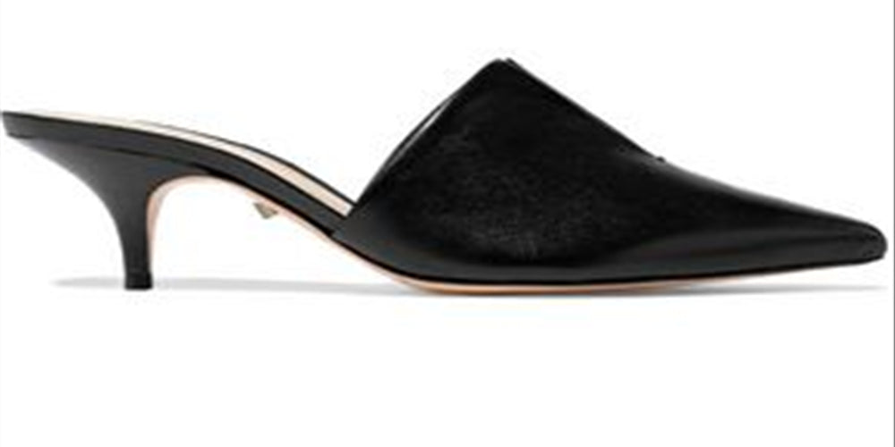 Schutz Women's Ivna Leather Mules Black Size 6.5