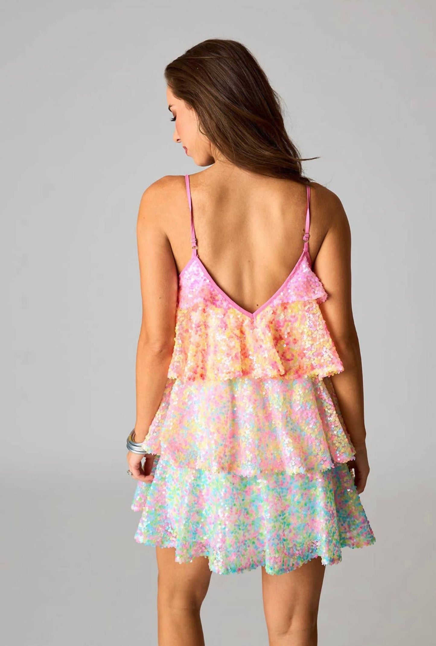 Buddylove - Disco Tiered Sequin Short Dress