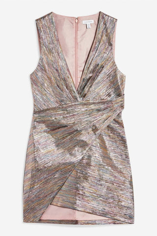 Topshop - Faux Wrap Mini Cocktail Dress