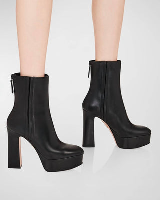 Aquazzura - Groove Leather Platform Bootie