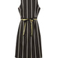 Vince Camuto - Striped Side Slits Midi Dress