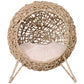 20.5' Weaved Banana Leaf Cat Bed with Cushion Beige