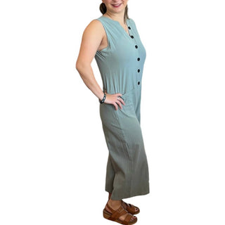 Ninexis - V-Neck Sleeveless Wide Leg Jumpsuit