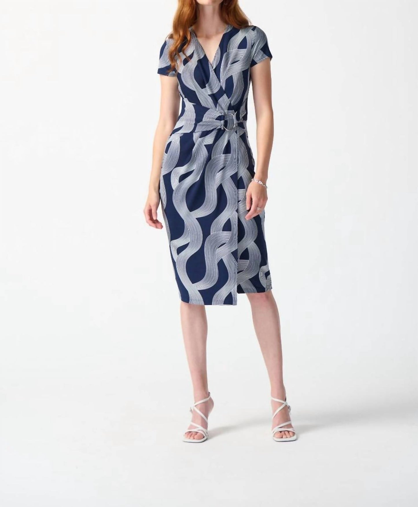 Joseph Ribkoff - Abstract Print Wrap Dress