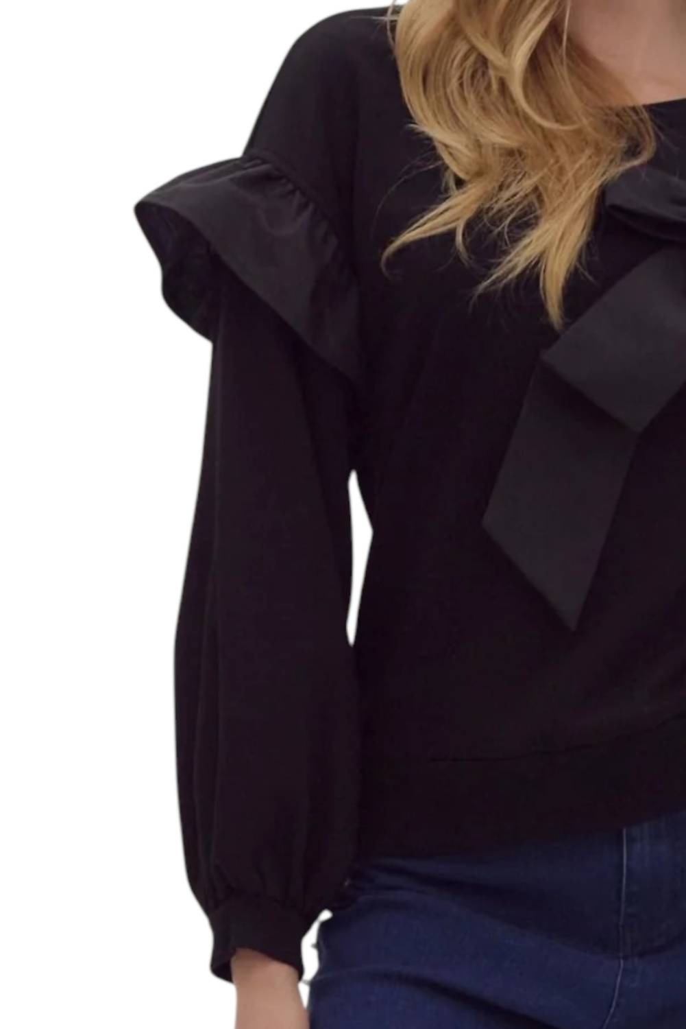 Entro - Skylar Bow Long Sleeve Shirt