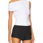 Good American - Poplin Off Shoulder Top