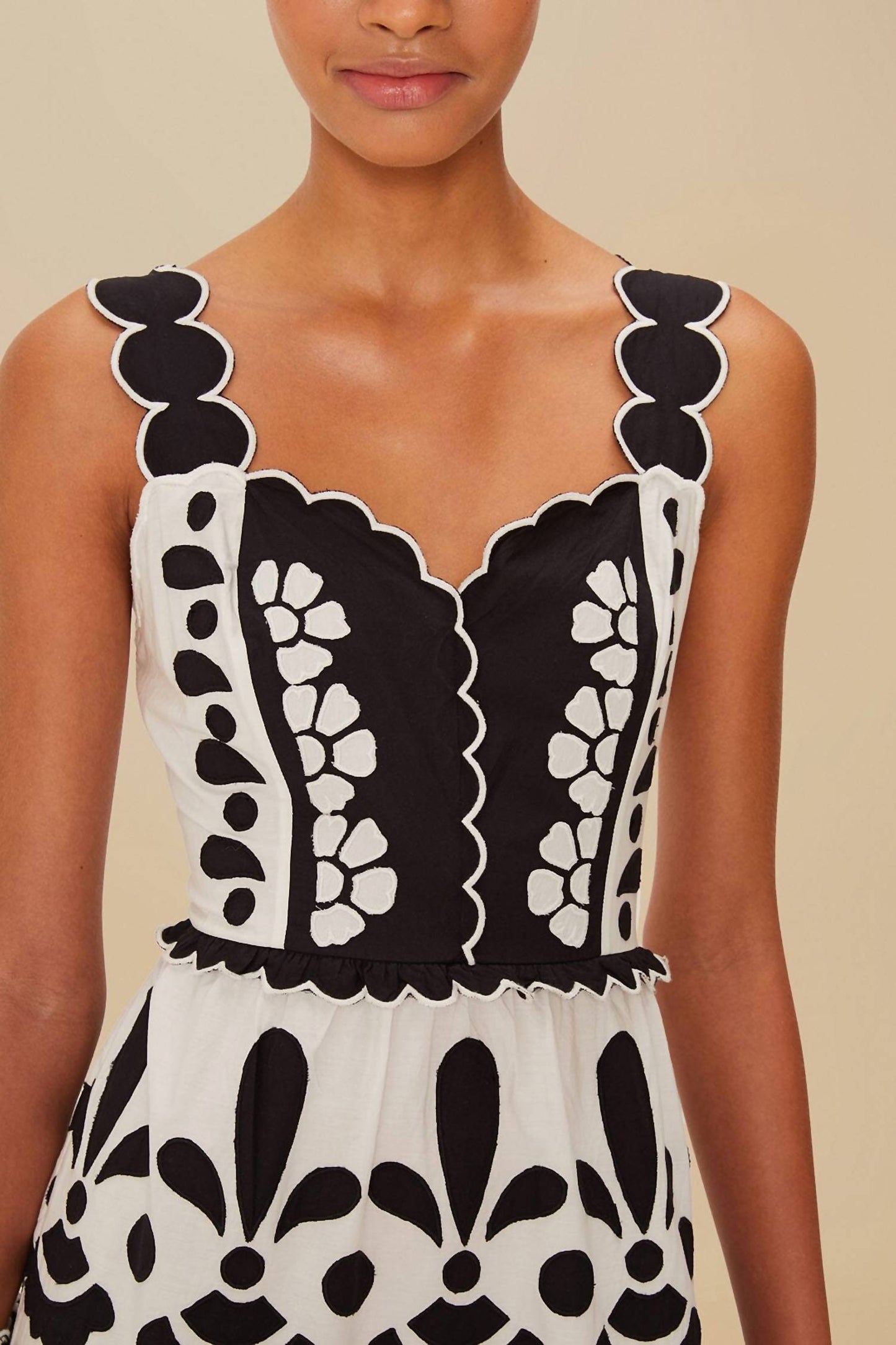 Farm Rio - Summer Cutwork Organic Cotton Midi Dress