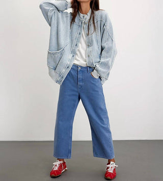 Free People - Deep Trance Boyfriend Barrel Jean