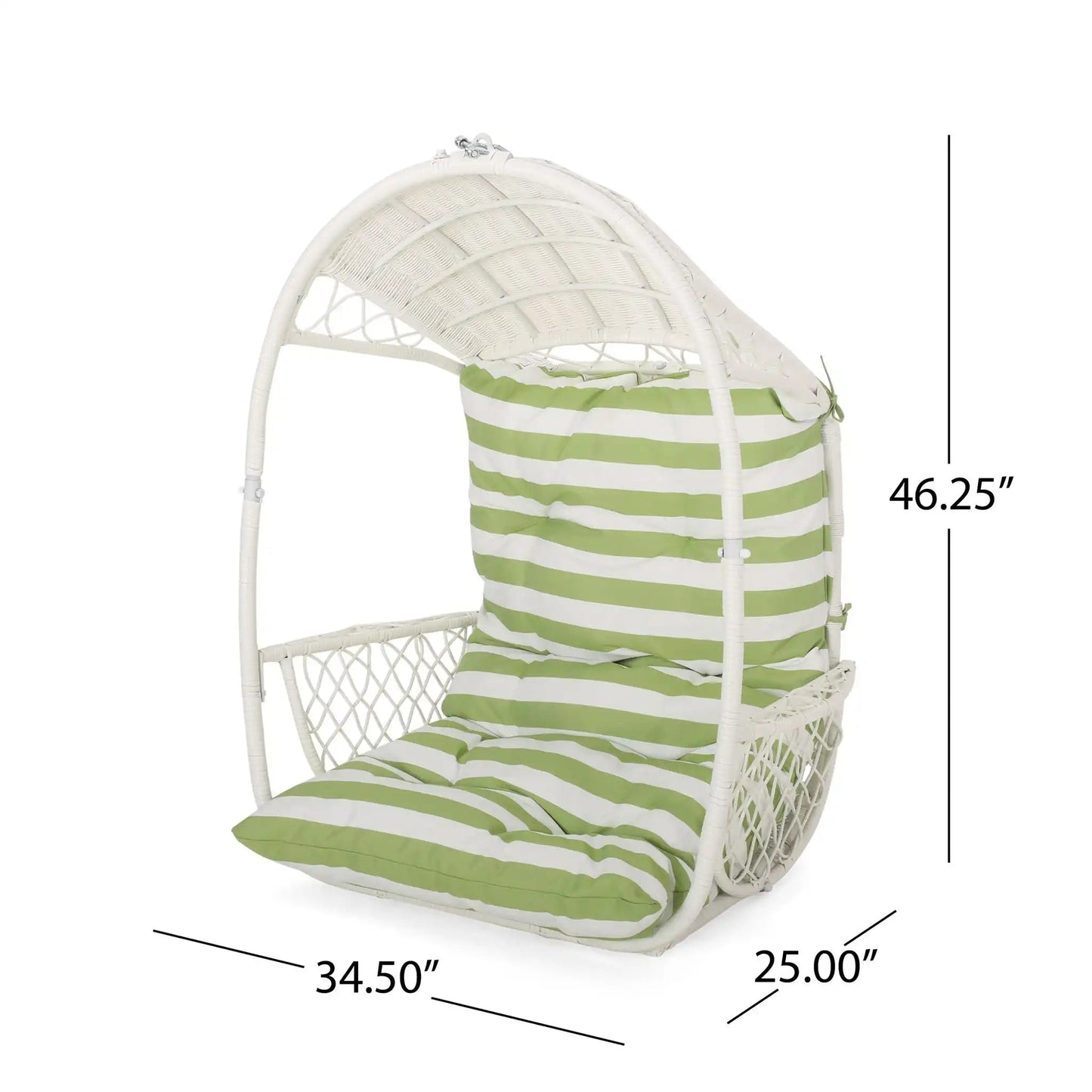 Malia Wicker Hanging Chair With Cushion